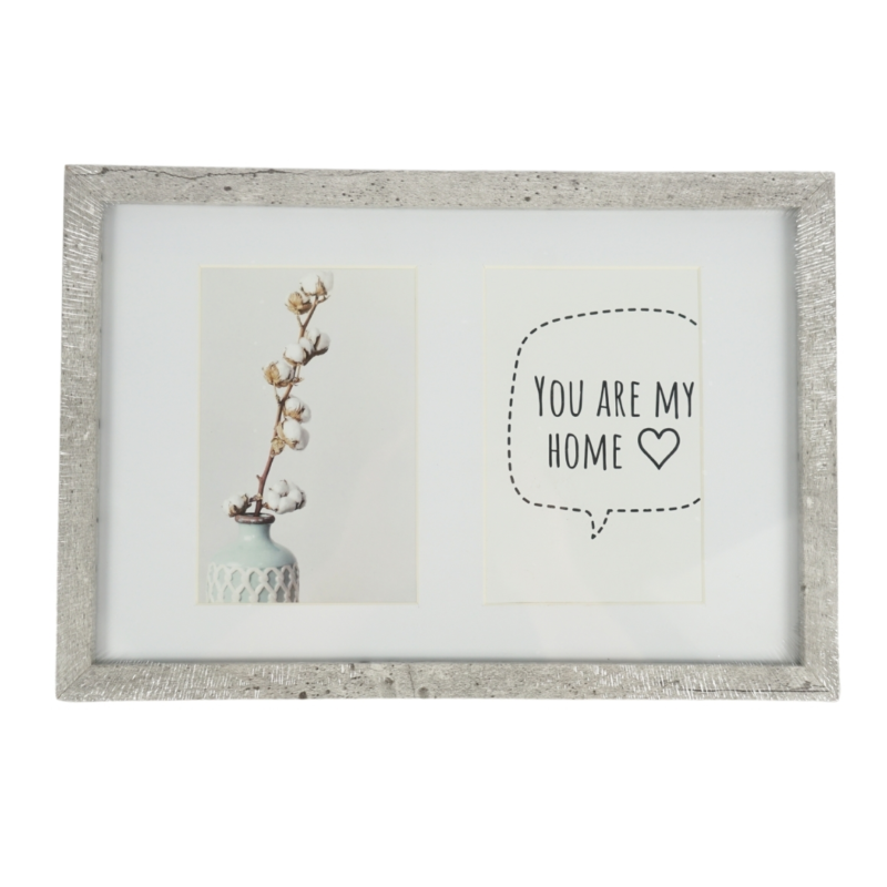 Fotolijst 2 passe-partout stone 10 x 15 cm