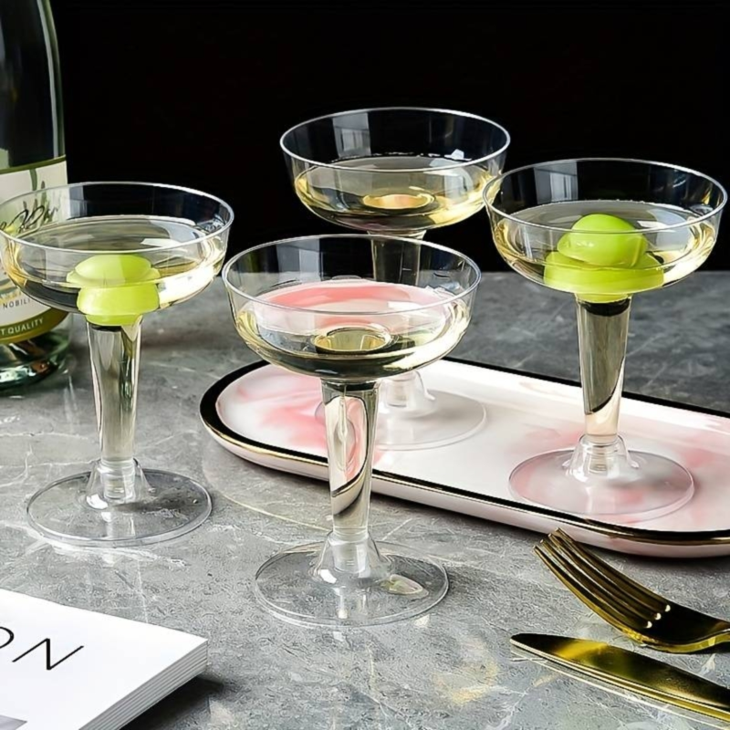 Champagne coupe glazen plastic 150 ml 6 stuks