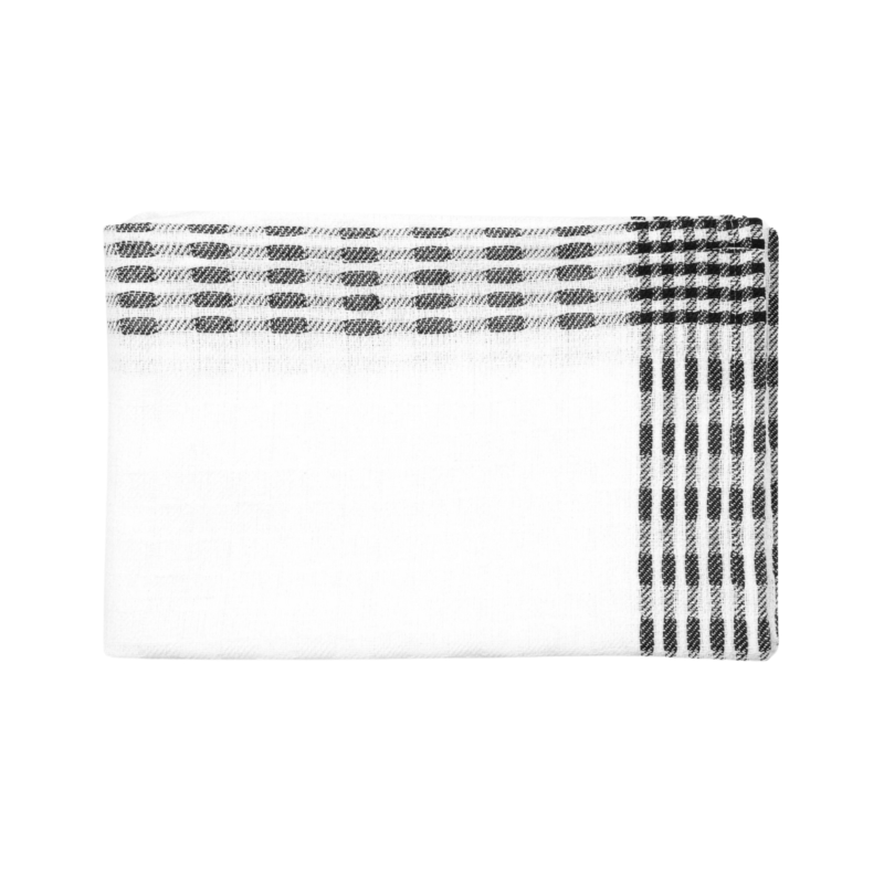 Vtwonen theedoek Square zwart/wit 50 x 70 cm