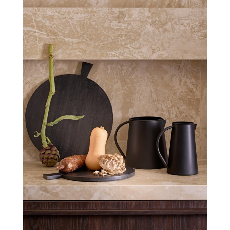 Vtwonen vaas Pitcher metaal zwart 23 cm