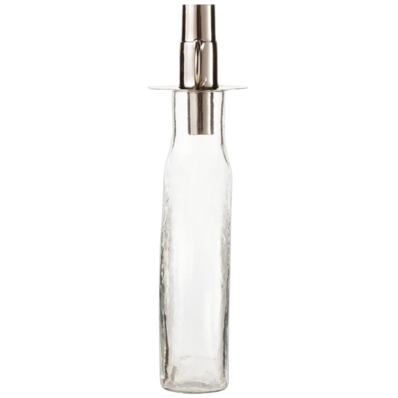 VTwonen kandelaar fles glas 27 cm