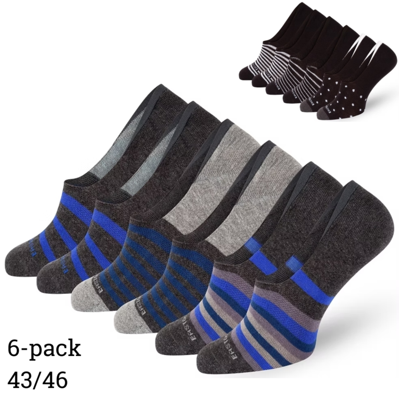 Easton Marlowe no show sokken unisex maat 43/46 2 assorti set van 6