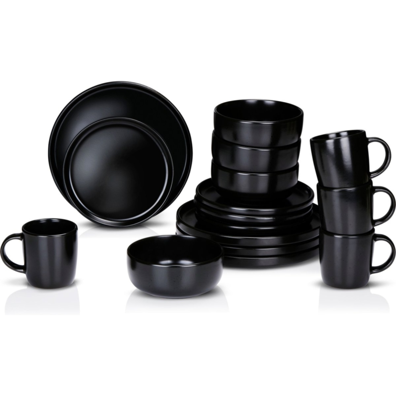 Alpina servies set zwart 16-delig