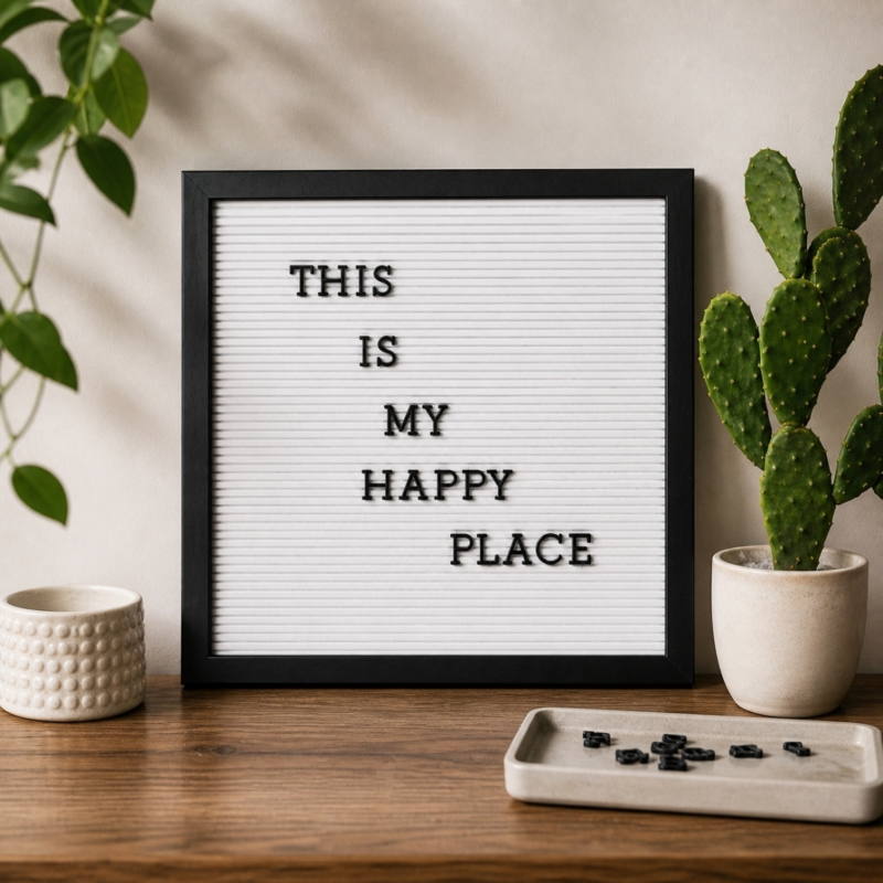 Letterbord wit/zwart 40 x 40 cm 180 delig