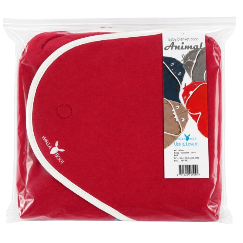 Wallaboo babydeken Coco rood 70 x 90 cm