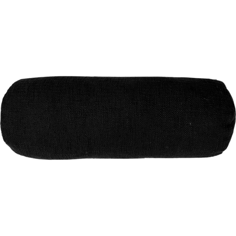 Tiseco bolster kussen Cotton Slub zwart 15 x 45 cm