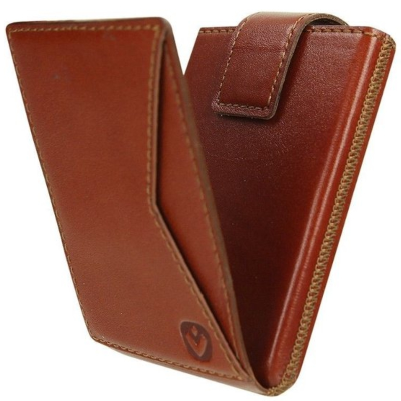 Valenta Card Case Pocket Premium braun Leder