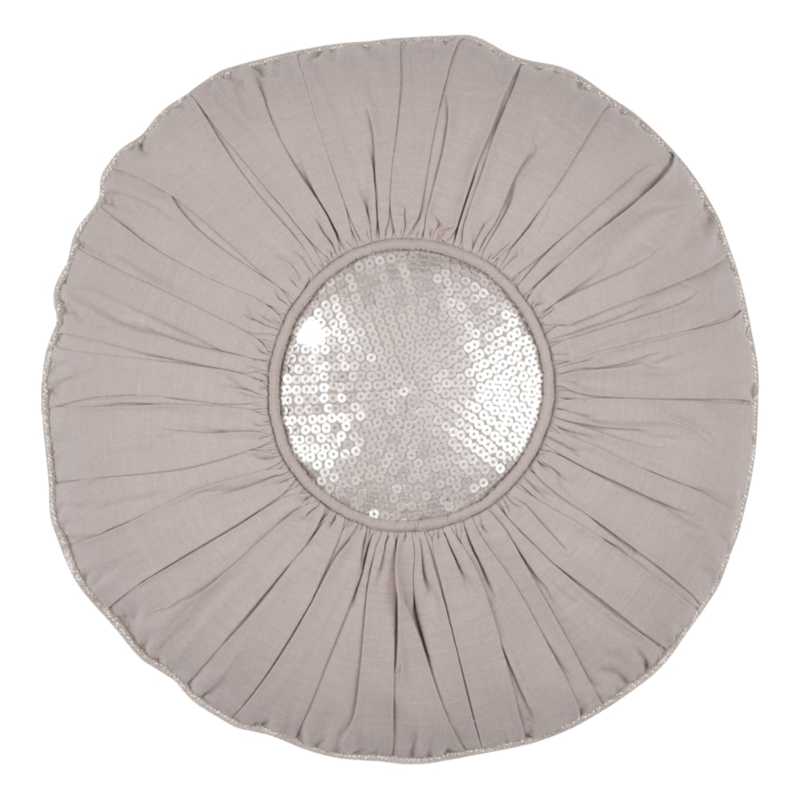 Walra kussenhoes Mette rond grijs 40 cm