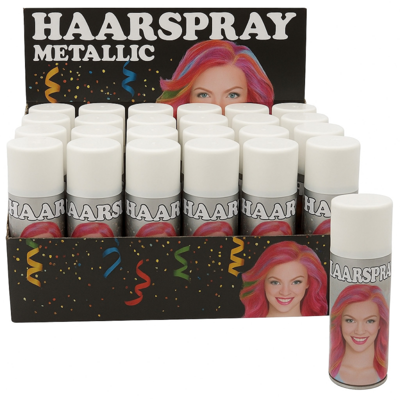 Haarverf spray wit feest Carnaval spuitbus 250 ml