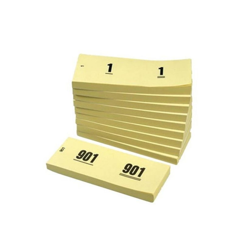 400009 Garderobe tickets geel  11 cm