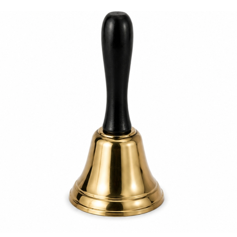 Relaxdays tafelbel goudkleurig 12,5 cm