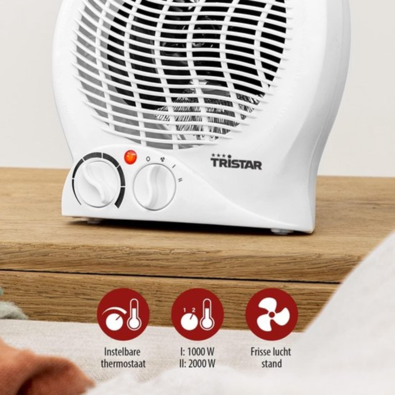 Tristar ventilator kachel wit 2000W