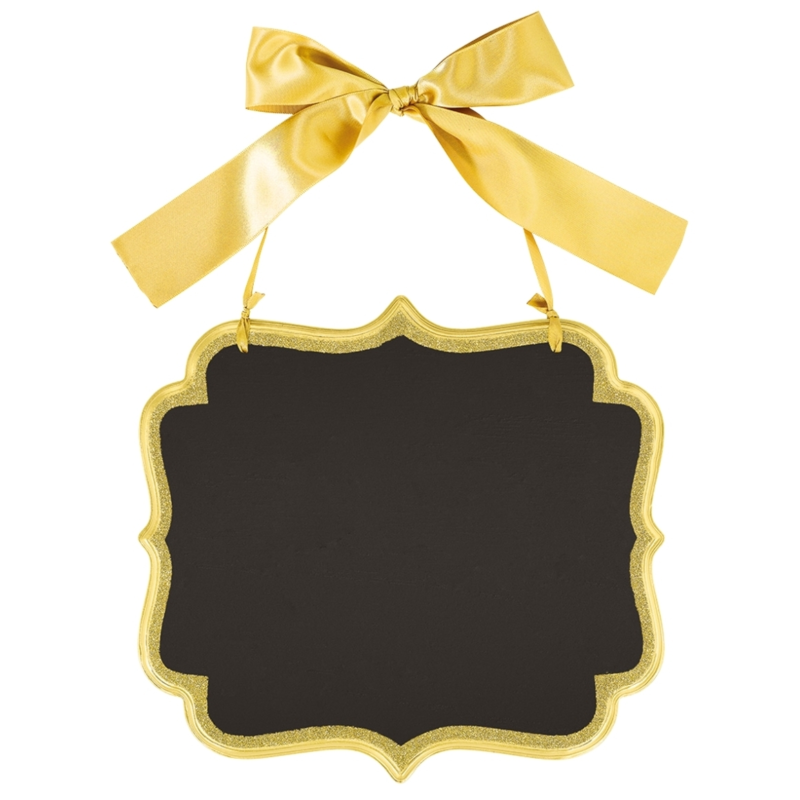 Krijtbord Classic goudkleurig glitter 25 cm