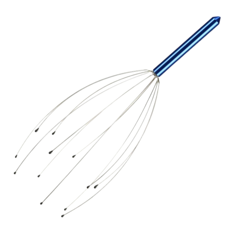 Relaxdays hoofdmassage spin blauw 24,5 cm