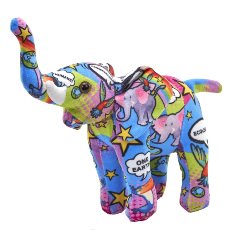 Wild Republic knuffel message EN olifant 20 cm