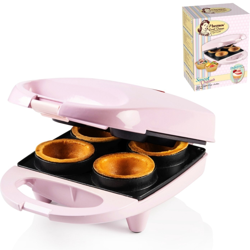 Bestron Sweet Dreams wafelcup maker EU-stekker roze 520 W