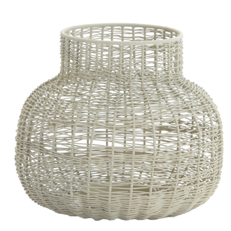 Light & Living theelichthouder Valery grijs 17 cm
