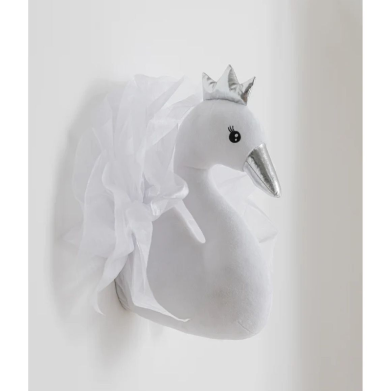 J-Line wanddecoratie Zwaan pluche 46 cm