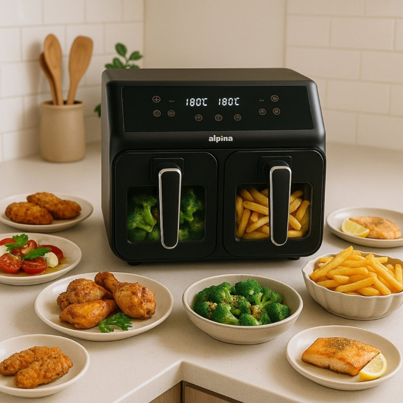 Alpina airfryer 2 x 4 L 2200 watt