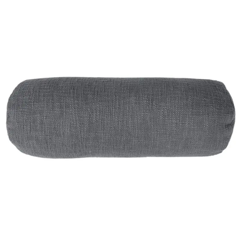Tiseco bolster kussen Cotton Slub grijs 15 x 45 cm
