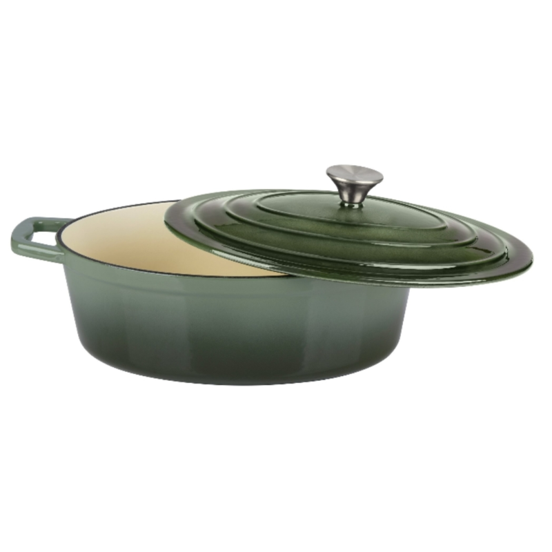 Alpina braadpan gietijzer groen 5 L