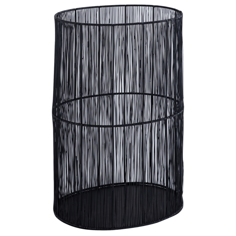 PTMD windlicht Javi metaal zwart 50 cm set van 3