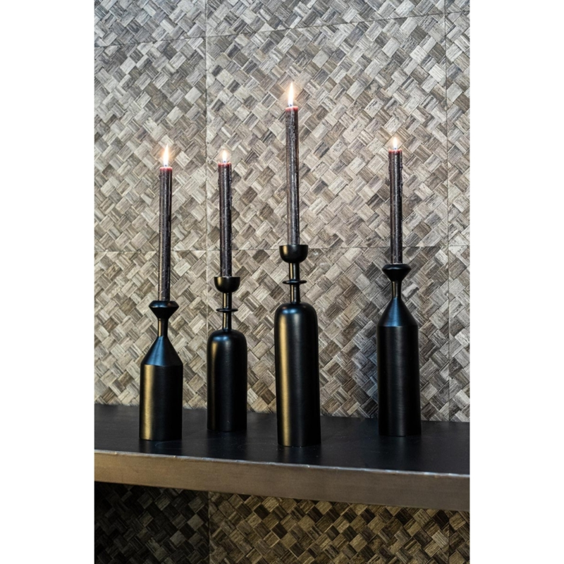 PTMD kandelaar Yanou S aluminium zwart 23 cm