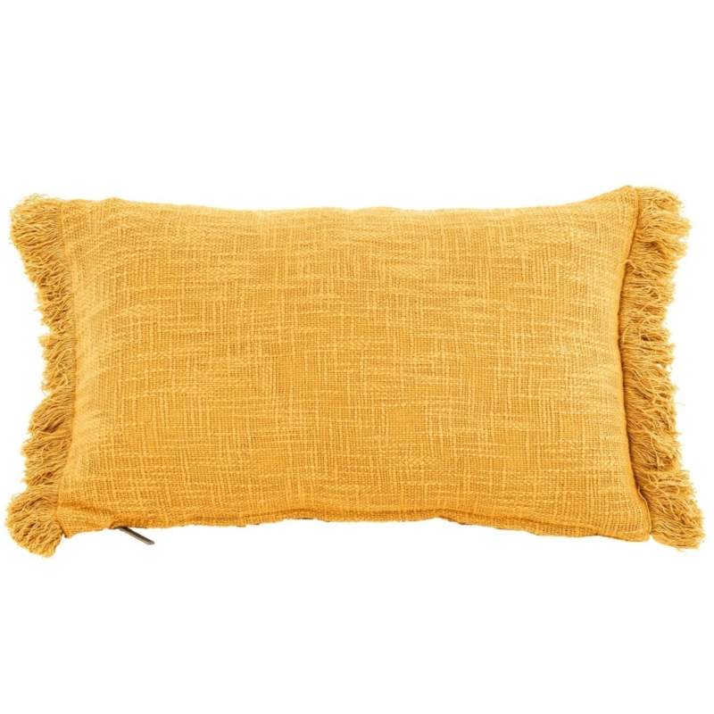 Tiseco kussen Cotton Slub Solid sunflower geel 30 x 50 cm