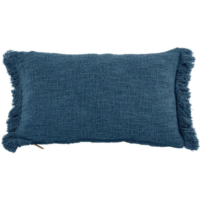 Tiseco kussen Cotton Slub Solid insigna blauw 30 x 50 cm