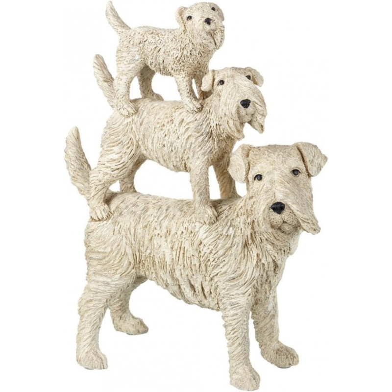 Parlane beeld Foxterriers 29 cm