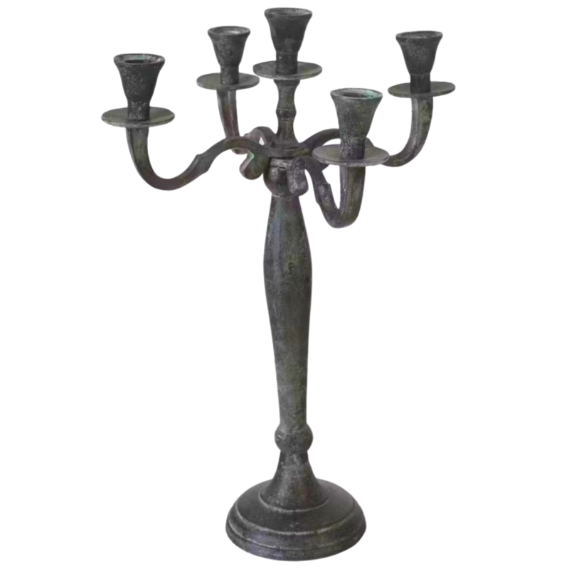 Kandelaar Classic aluminium antiek look 40 cm