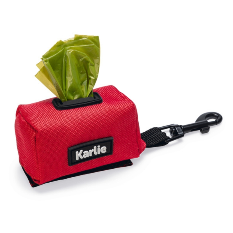 Karlie poepzakhouder hond rood 7,5 cm