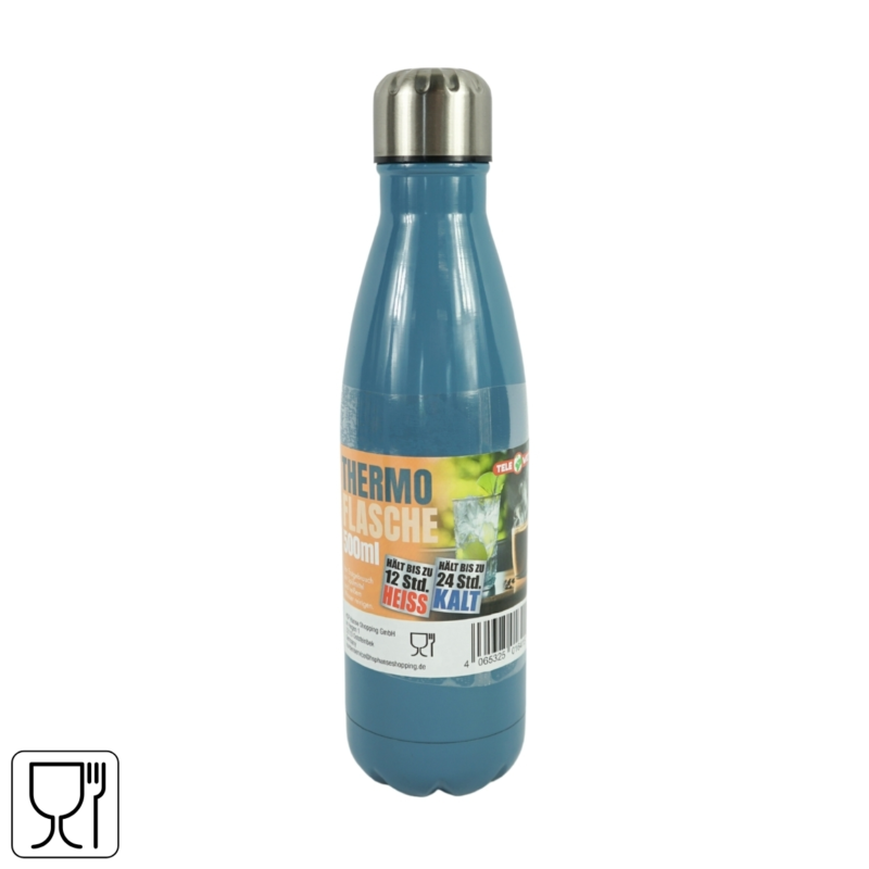 Telewelt thermofles blauw 500 ml