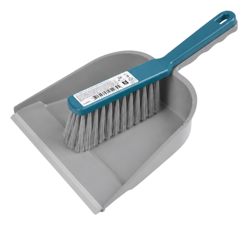 Stoffer en Blik grijs/blauw 31 cm