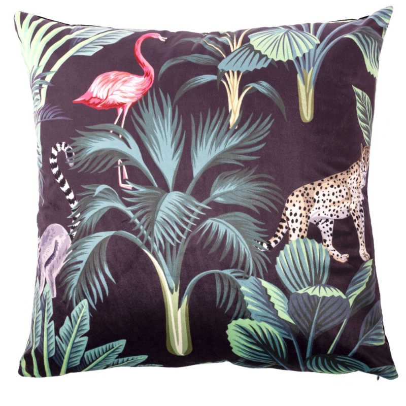 Tiseco kussen Ambiance Forest black 45 x 45 cm