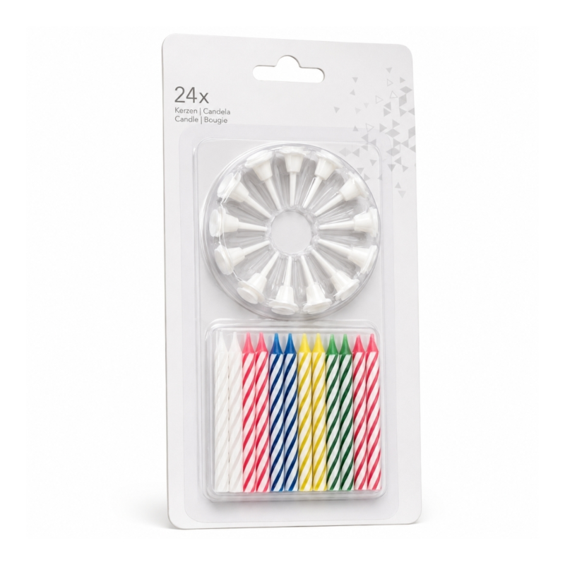 Amscan taartkaarsen Spiral set van 24