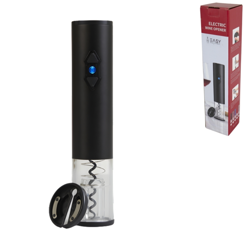 Elektrischer Korkenzieher batteriebetrieben schwarz 23 cm