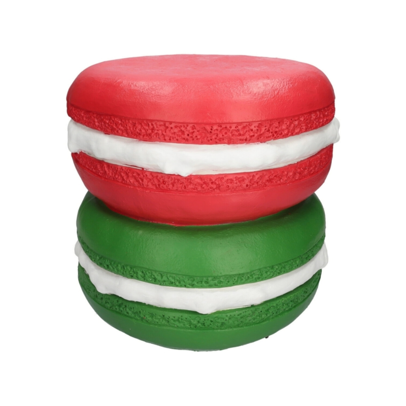 Bijzettafel macaron rood/groen 33,5 cm