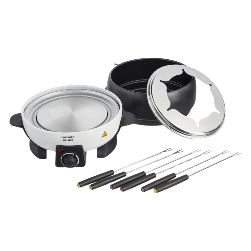 Cuisinier fondueset 6 personen RVS elektrisch