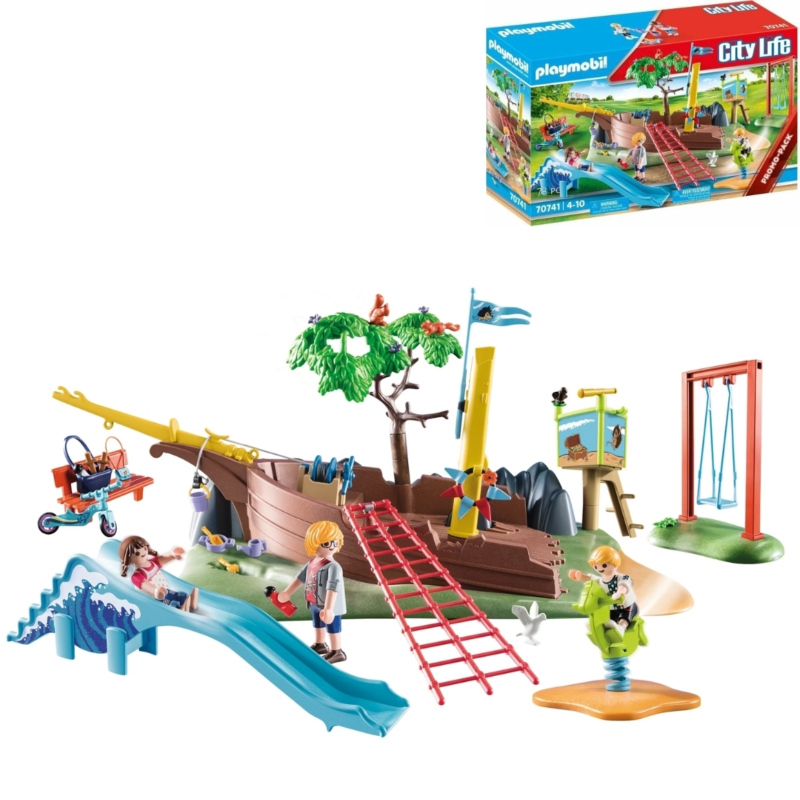 Playmobil City Life Spielplatz mit Schiffswrack 73 teilig