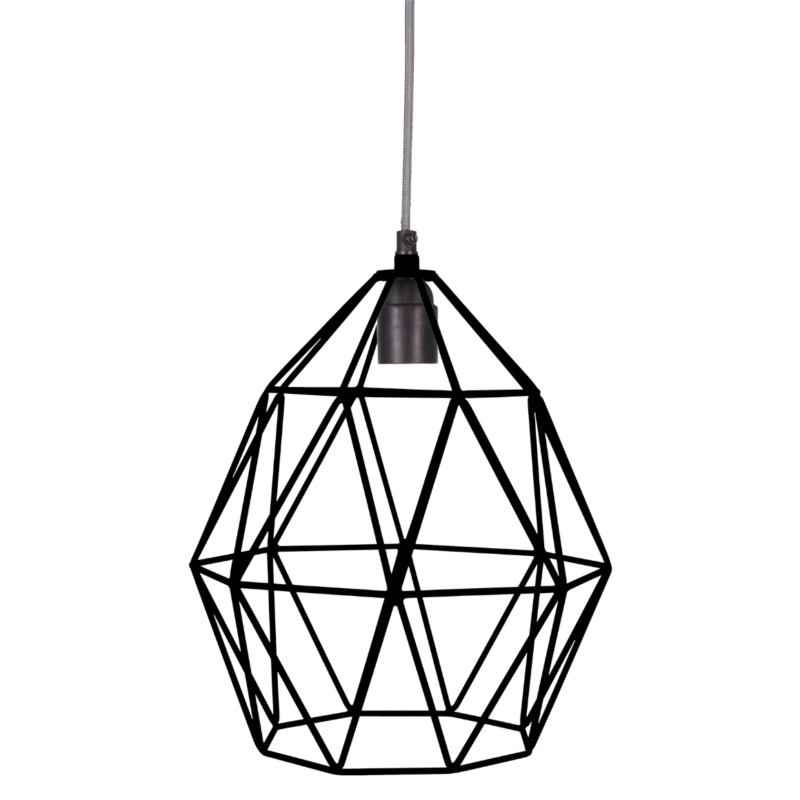 KidsDepot hanglamp Wire zwart 30 cm