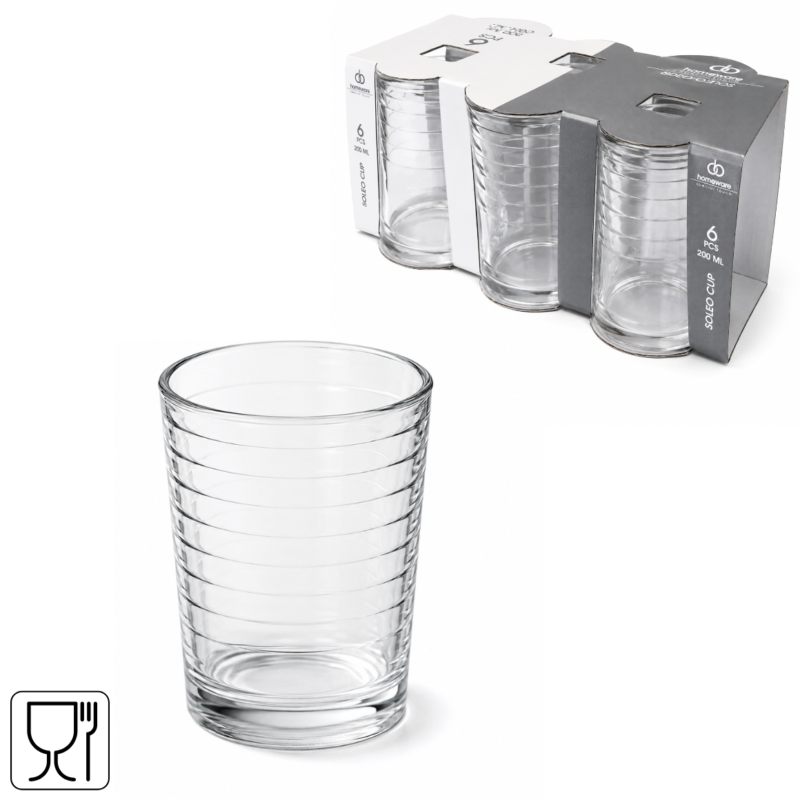 Homeware drinkglas Soleo 200 ml 6 stuks