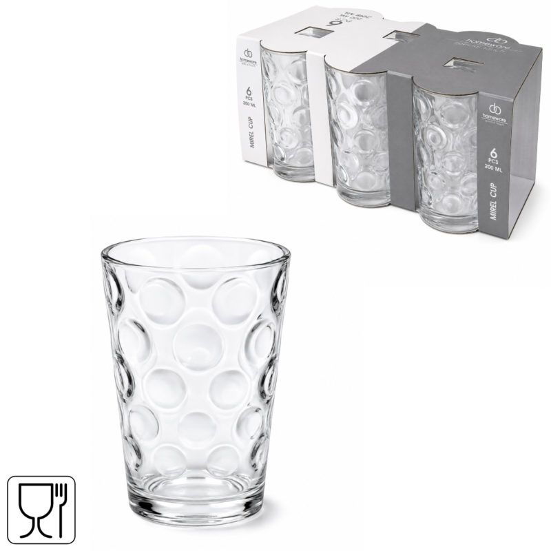 Homeware drinkglas Mirel 200 ml 6 stuks