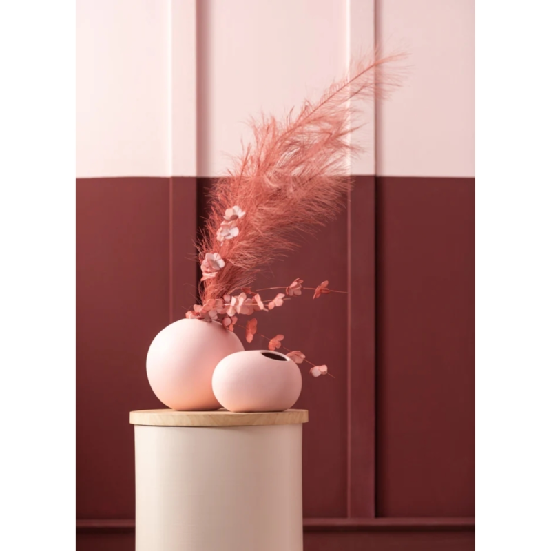 J-Line vaas Ovaal pastel roze 16 cm