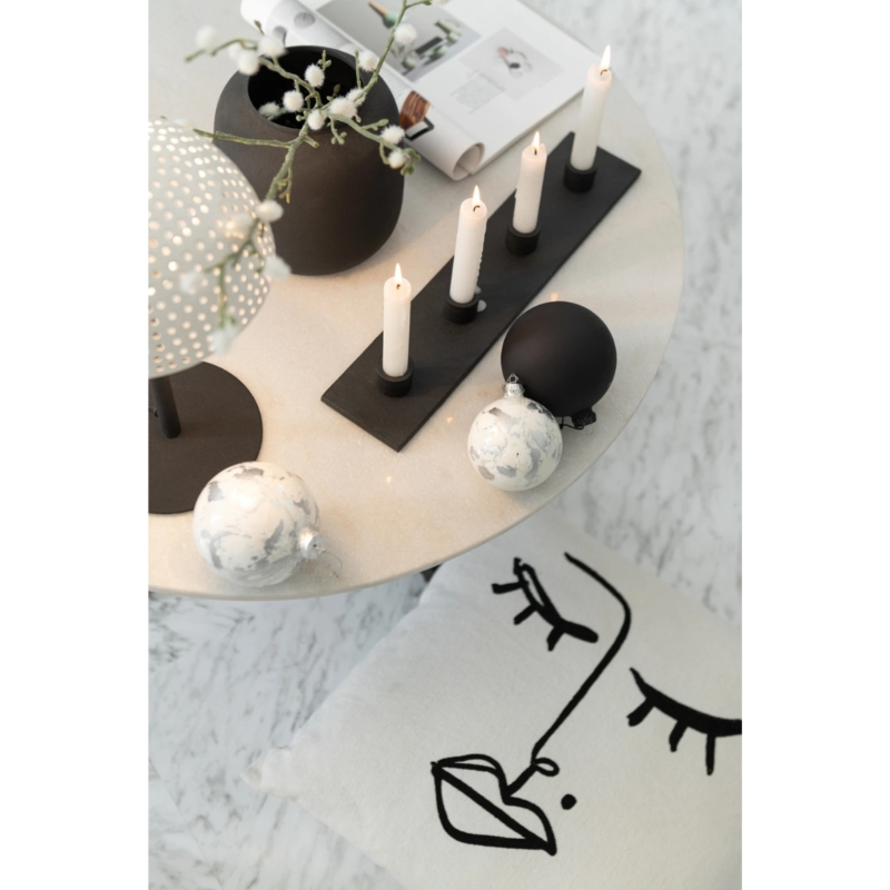 J-Line kandelaar mat zwart 40 cm