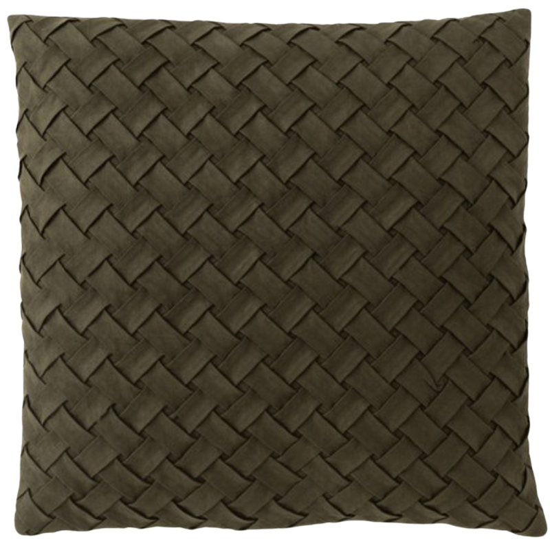J-line kussen gewoven groen 45 x 45 cm