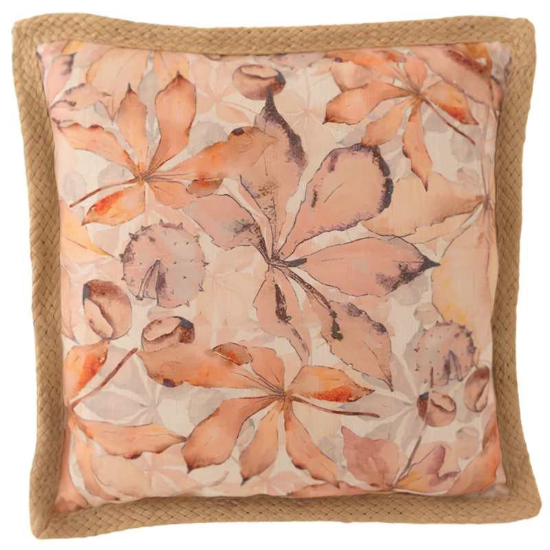 J-Line kussen Garden beige 48 x 48 cm