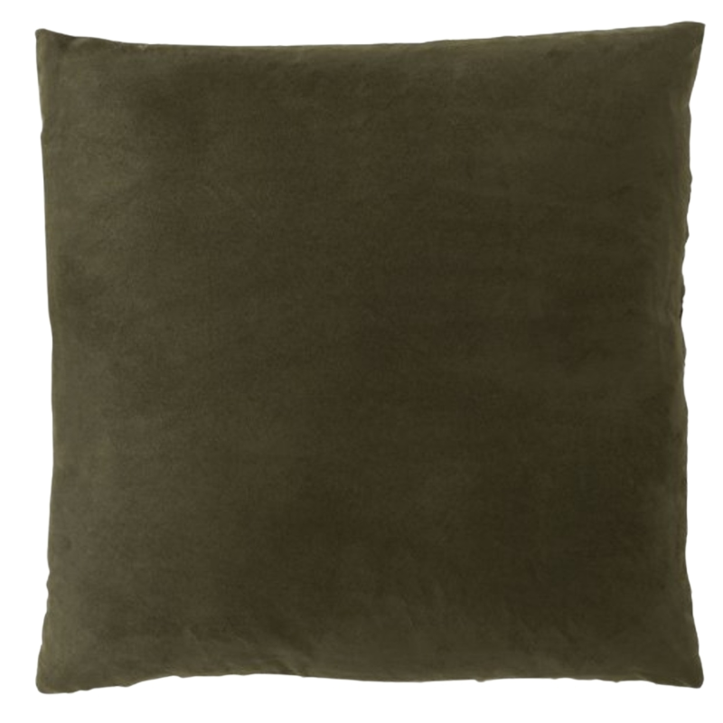 J-line kussen gewoven groen 45 x 45 cm