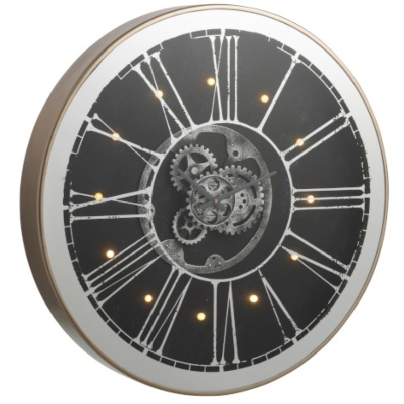 J-Line klok Radar LED zilverkleurig 80 cm