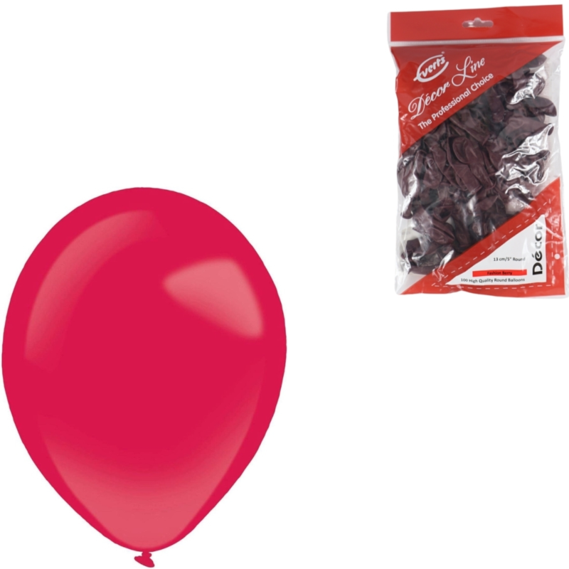 Everts ballonnen Decor Fashion berry 13 cm 100 stuks